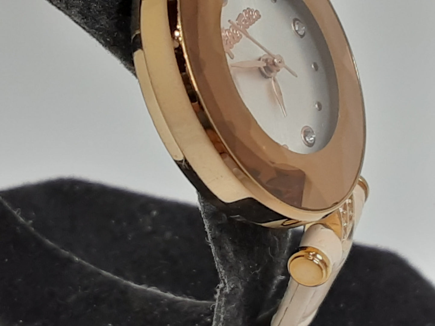 フォリフォリ Folli Follie レディース 腕時計 WF18R047SS SS GP レザー ブレス アナログ クォーツ QZ ウォッチ 【中古】【送料無料】 ht5401