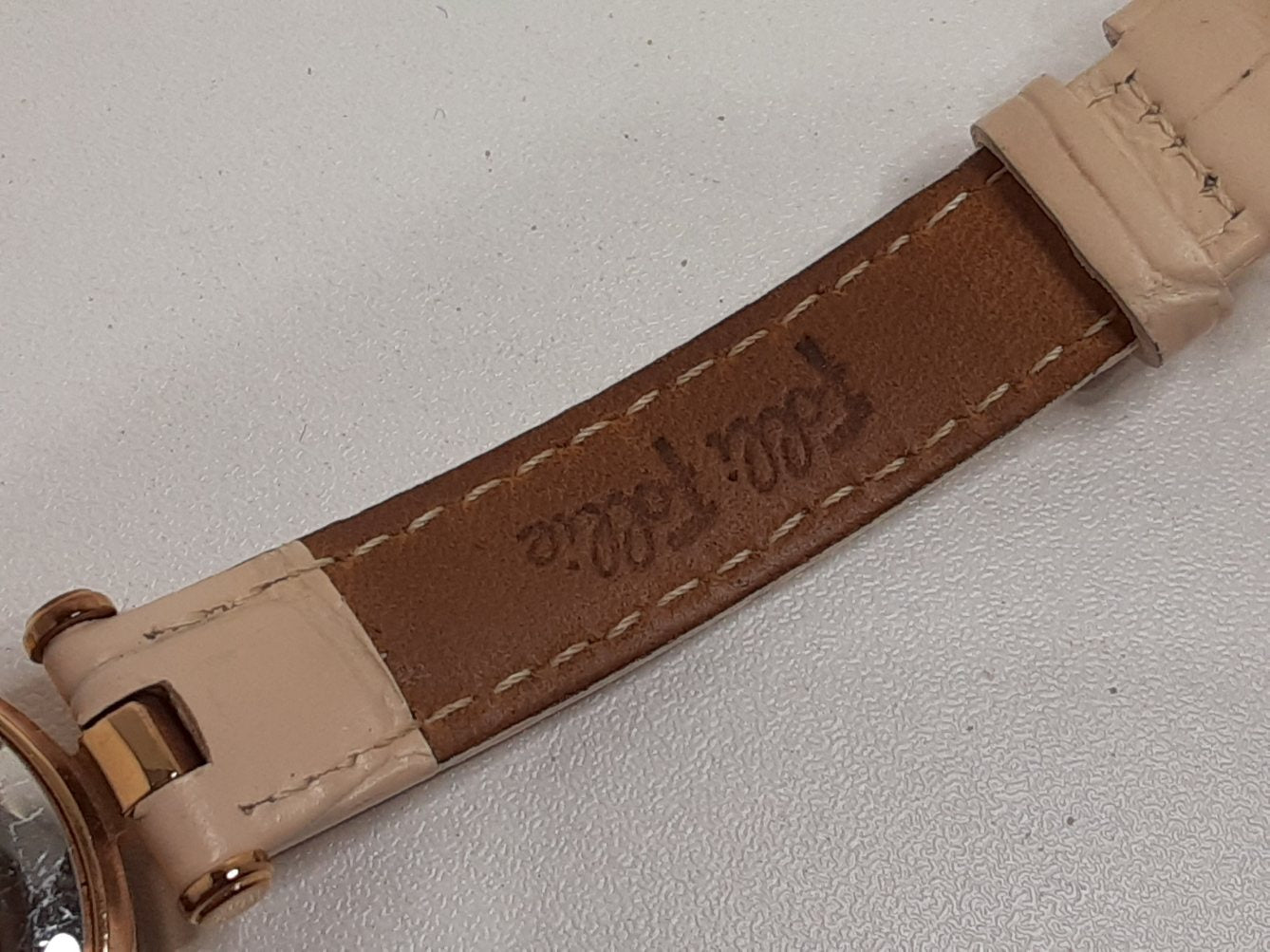 フォリフォリ Folli Follie レディース 腕時計 WF18R047SS SS GP レザー ブレス アナログ クォーツ QZ ウォッチ 【中古】【送料無料】 ht5401
