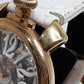 ガガミラノ GAGA MILANO マヌアーレ 48 MM 手巻き メンズ 腕時計 5311-01 スケルトン 白 ホワイト SS GP レザー ブレス アナログ ウォッチ  【中古】【送料無料】 ht5403