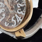 ガガミラノ GAGA MILANO マヌアーレ 48 MM 手巻き メンズ 腕時計 5311-01 スケルトン 白 ホワイト SS GP レザー ブレス アナログ ウォッチ  【中古】【送料無料】 ht5403