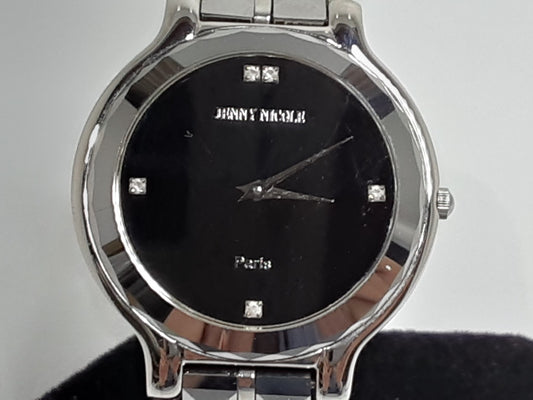 ジョニー ニコル JENNY NICOLE メンズ 腕時計 V2009M 黒 ブラック シルバー SS タングステン ブレス アナログ クオーツ QZ ウォッチ  【中古】【送料無料】 ht5422