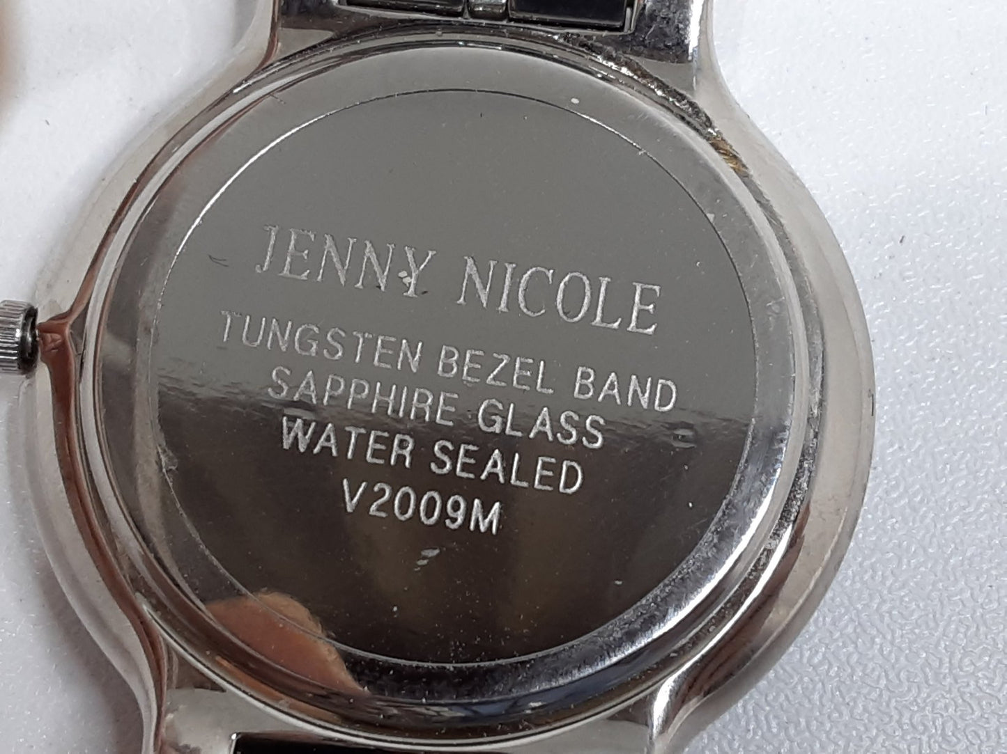 ジョニー ニコル JENNY NICOLE メンズ 腕時計 V2009M 黒 ブラック シルバー SS タングステン ブレス アナログ クオーツ QZ ウォッチ  【中古】【送料無料】 ht5422