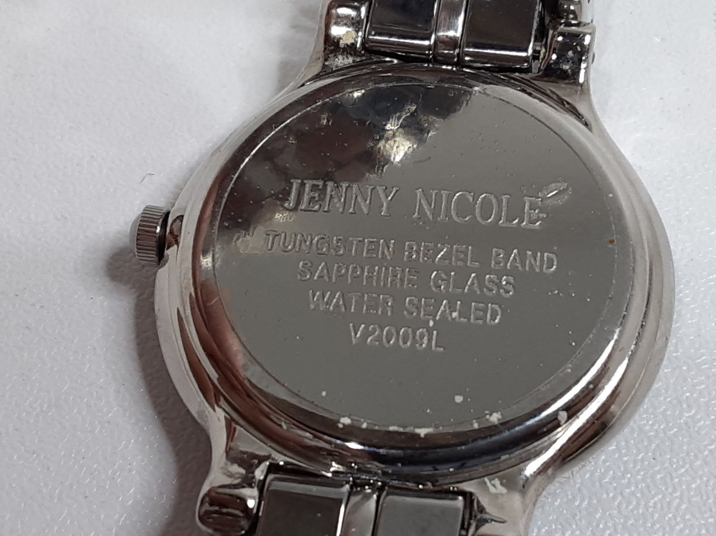 ジョニー ニコル JENNY NICOLE レディース 腕時計 V2009L 黒 ブラック シルバー SS タングステン ブレス アナログ クオーツ QZ ウォッチ  【中古】【送料無料】 ht5423