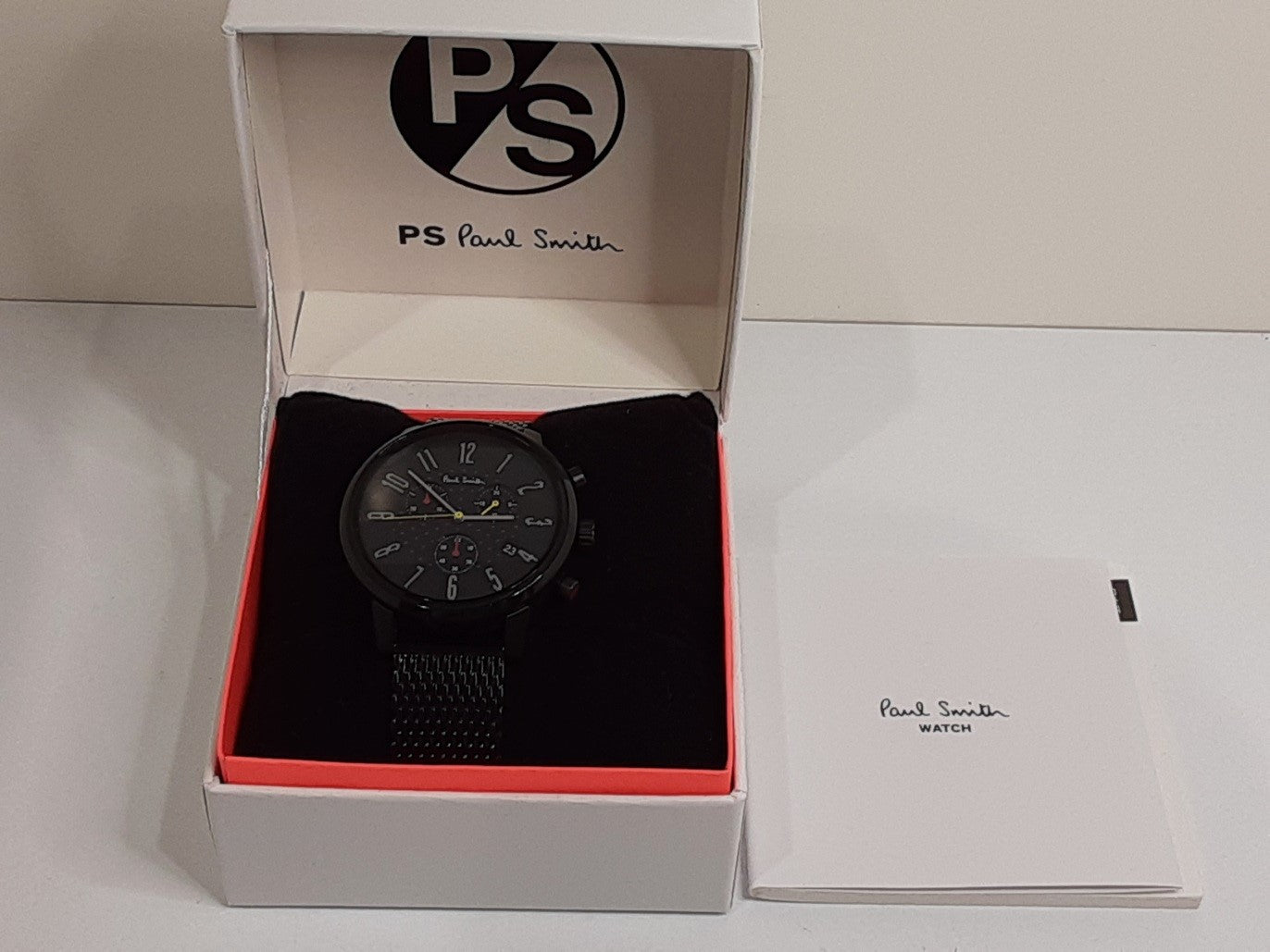 ポールスミス Paul Smith チャーチストリート クロノグラフ メンズ 腕時計 デイト J505-T021310 黒 ブラック SS メッシュ ブレス アナログ クォーツ QZ ウォッチ   【中古】【送料無料】 ht5425