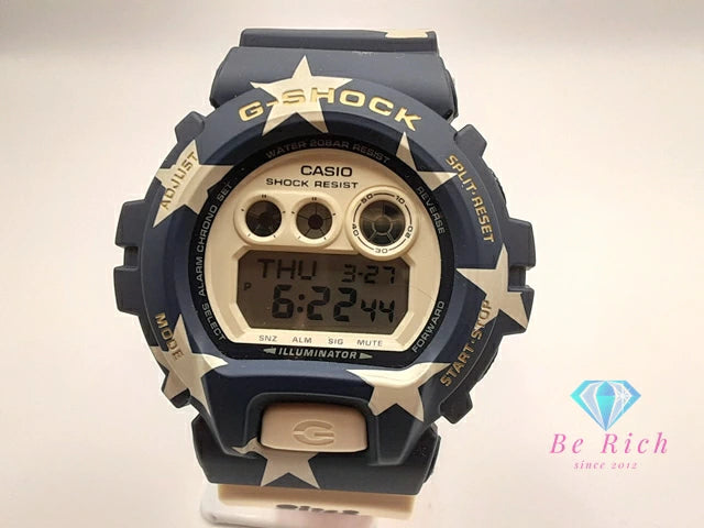 美品 カシオ CASIO G-SHOCK ALIFE メンズ 腕時計 GD-X6900AL -2JR 限定 モデル 星条旗 クリーム ブルー レッド 青 赤 SS 樹脂 ブレス デジタル クォーツ QZ ウォッチ ジーショック Gショック エーライフ  【中古】【送料無料】ht5426