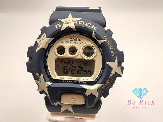 美品 カシオ CASIO G-SHOCK ALIFE メンズ 腕時計 GD-X6900AL -2JR 限定 モデル 星条旗 クリーム ブルー レッド 青 赤 SS 樹脂 ブレス デジタル クォーツ QZ ウォッチ ジーショック Gショック エーライフ  【中古】【送料無料】ht5426