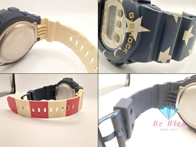 美品 カシオ CASIO G-SHOCK ALIFE メンズ 腕時計 GD-X6900AL -2JR 限定 モデル 星条旗 クリーム ブルー レッド 青 赤 SS 樹脂 ブレス デジタル クォーツ QZ ウォッチ ジーショック Gショック エーライフ  【中古】【送料無料】ht5426