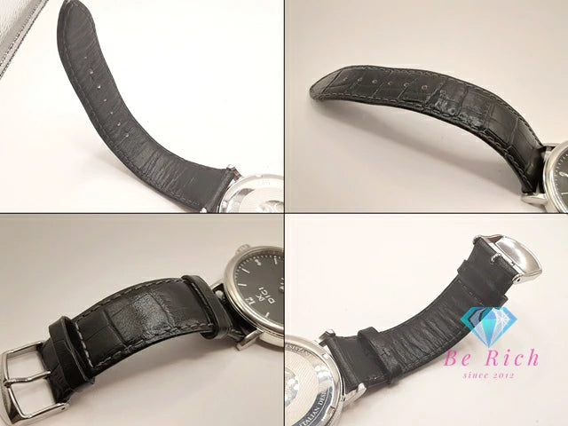 ディーチ DICI メンズ 腕時計 1G071 スモセコ ラウンド ブラック 黒 SS レザー ブレス アナログ クォーツ QZ ウォッチ  【中古】【送料無料】 ht5440