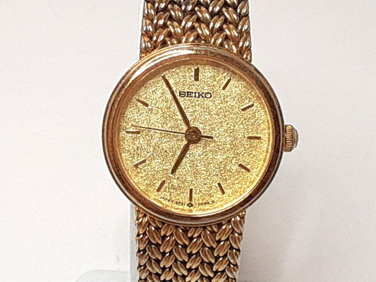 セイコー SEIKO レディース 腕時計 2P21-0B70 ゴールド SS GP 一体 ブレス アナログ クォーツ QZ ウォッチ   【中古】【送料無料】 ht5450