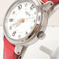 セイコー SEIKO アルバ アンジェーヌ レディース 腕時計 デイト VJ22-KPY0 ホワイト シルバー レッド 赤 SS レザー ブレス アナログ QZ ウォッチ ALBA ingenu  【中古】【送料無料】 ht5459