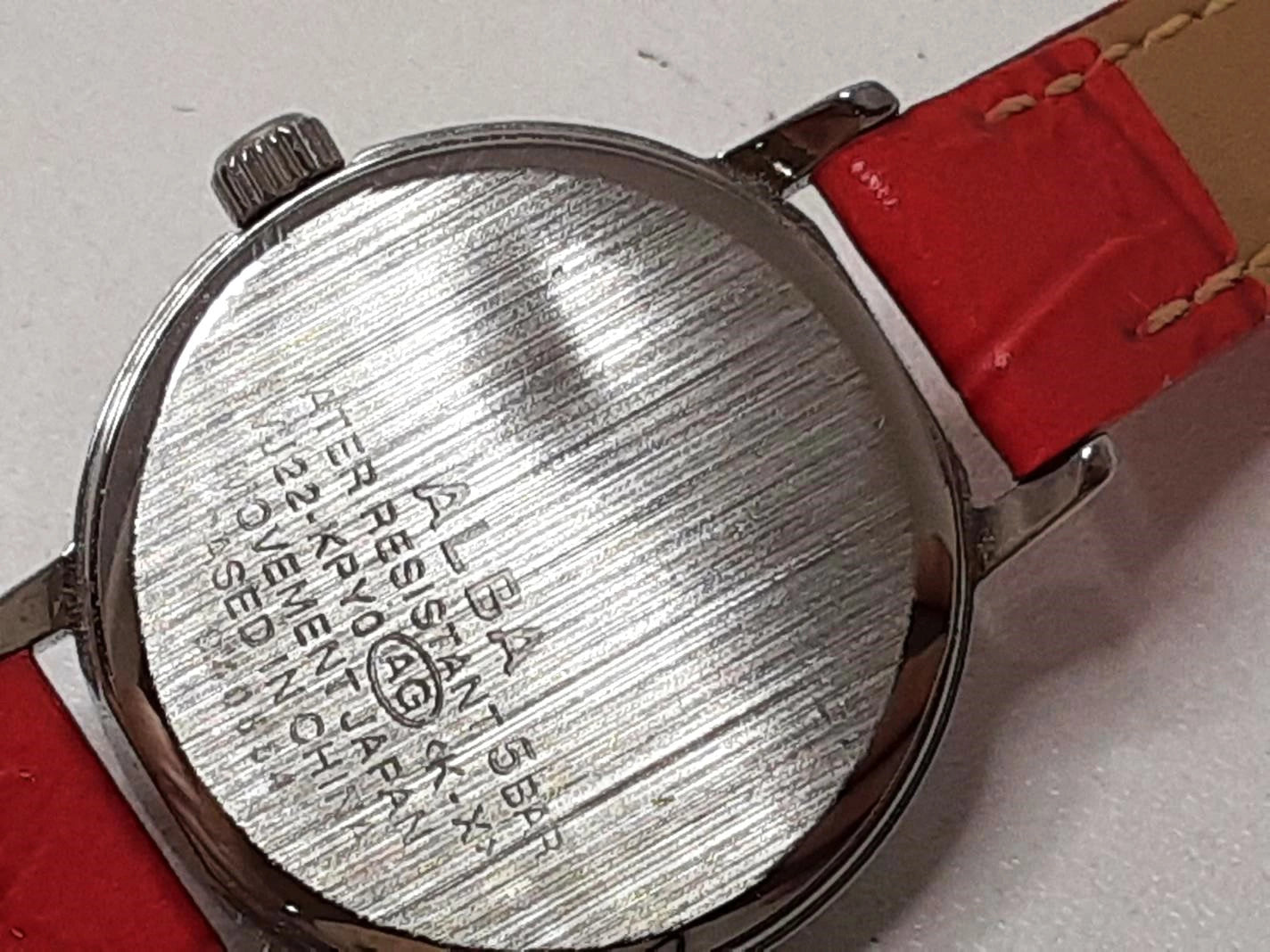 セイコー SEIKO アルバ アンジェーヌ レディース 腕時計 デイト VJ22-KPY0 ホワイト シルバー レッド 赤 SS レザー ブレス アナログ QZ ウォッチ ALBA ingenu  【中古】【送料無料】 ht5459