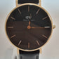 ダニエル ウェリントン Daniel Wellington クラシック ペティート シェフィールド 32MM レディース 腕時計 DW00100168 黒 ブラック SS レザー アナログ クォーツ QZ ウォッチ DW CLASSIC SHEFFIELD Petite BLACK 【中古】【送料無料】 ht5464