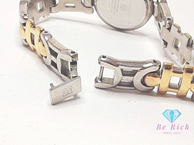 ジバンシィ GIVENCHY レディース 腕時計 D.A.L.90 ゴールド シルバー SS GP ブレス ロゴ アナログ クォーツ QZ ウォッチ 【中古】【送料無料】 ht5465