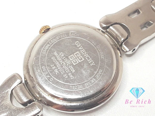 ジバンシィ GIVENCHY レディース 腕時計 D.A.L.90 ゴールド シルバー SS GP ブレス ロゴ アナログ クォーツ QZ ウォッチ 【中古】【送料無料】 ht5465