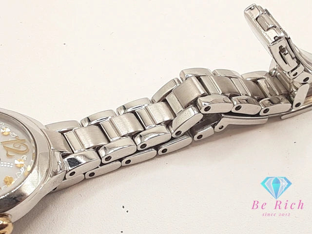 セイコー SEIKO ソーラー レディース 腕時計 V111-0CC0 白 ホワイト シルバー SS ブレス アナログ クオーツ QZ ウォッチ 【中古】【送料無料】 ht5483
