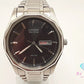 シチズン CITIZEN エコ ドライブ メンズ 腕時計 デイデイト E101-S053412 ソーラー 黒 ブラック シルバー SS ブレス アナログ クォーツ QZ ウォッチ Eco Drive  【中古】【送料無料】 ht5458