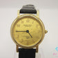 モンテ セリオ MONTE CELIO FINE GOLD 999.9 金張り ゴールド 文字盤 MC-1005 レディース 腕時計 ラウンド SS GP レザー ブレス アナログ クォーツ QZ ウォッチ  【中古】【送料無料】 ht5503
