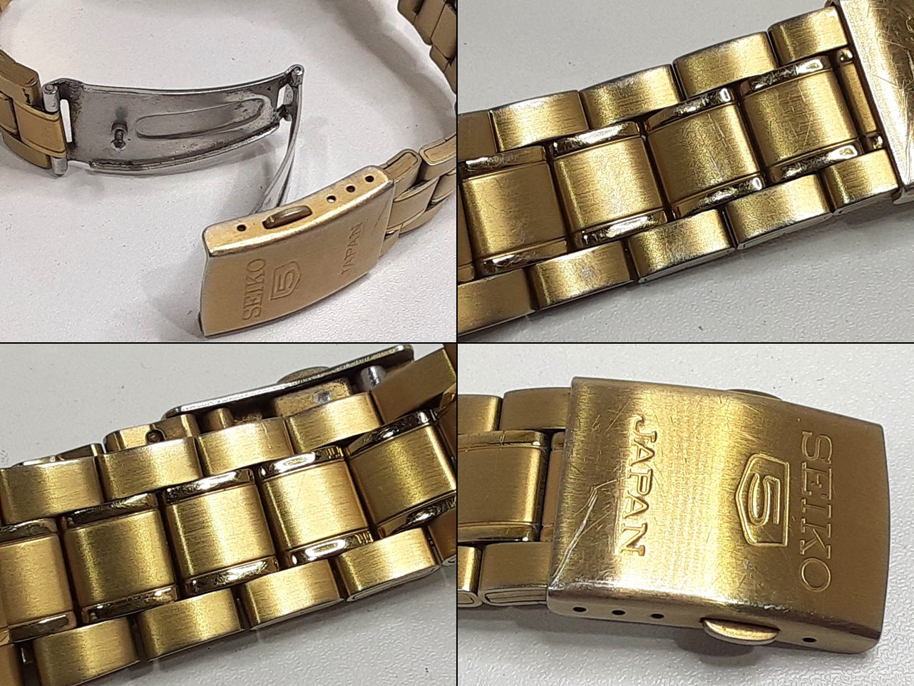 セイコー SEIKO ファイブ 5 SNKK22 7S26-02W0 自動巻き メンズ 腕時計 デイデイト 黒 ブラック ゴールド SS GP ブレス アナログ オートマ AT ウォッチ FIVE ヴィンテージ アンティーク 【中古】【送料無料】 ht5516