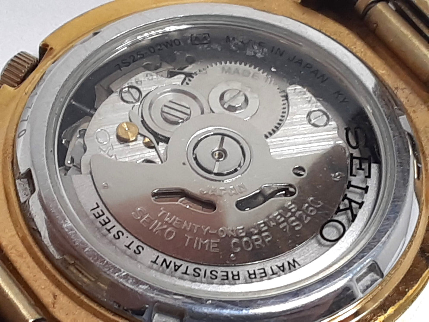 セイコー SEIKO ファイブ 5 SNKK22 7S26-02W0 自動巻き メンズ 腕時計 デイデイト 黒 ブラック ゴールド SS GP ブレス アナログ オートマ AT ウォッチ FIVE ヴィンテージ アンティーク 【中古】【送料無料】 ht5516