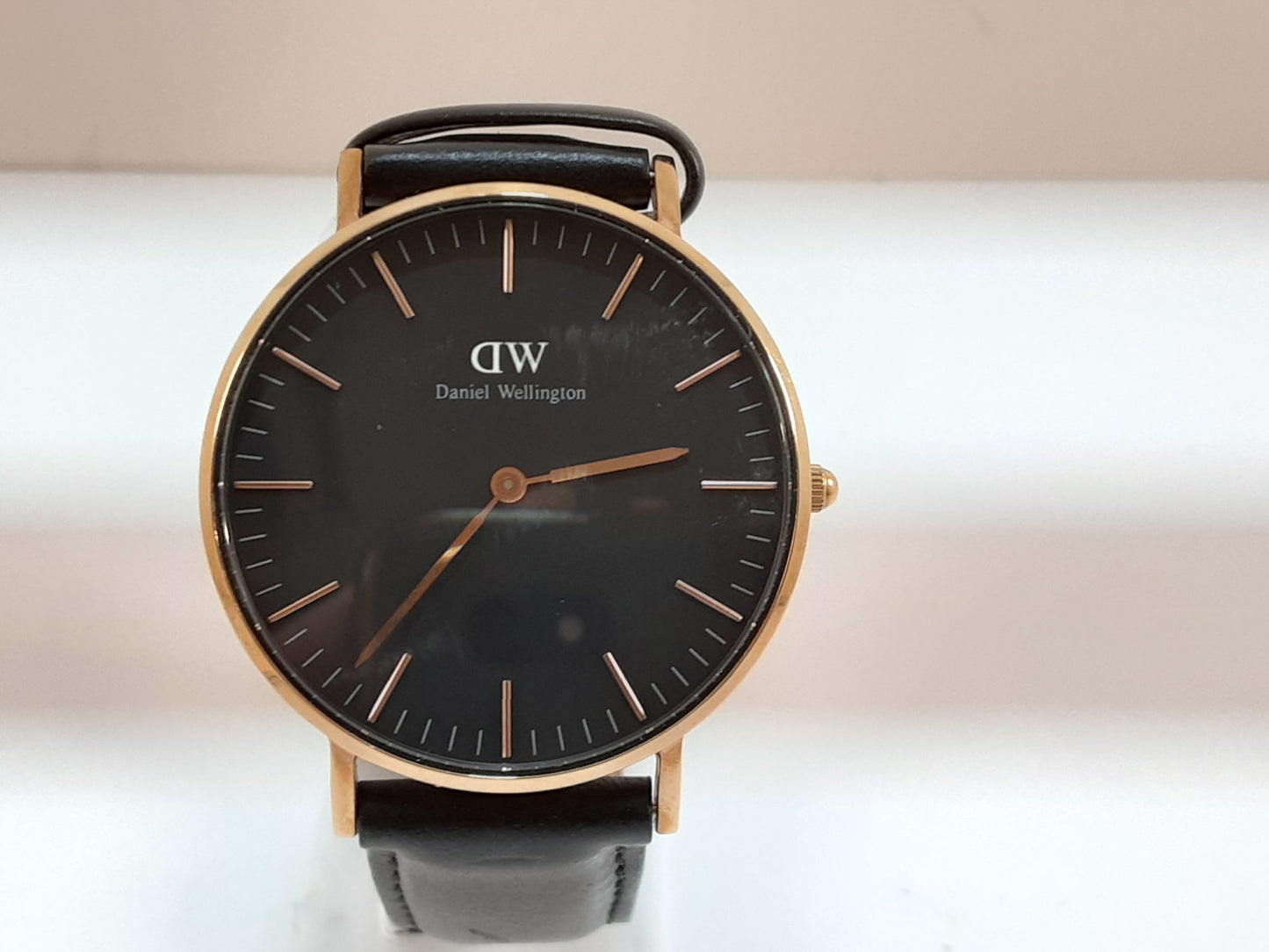 ダニエル ウェリントン Daniel Wellington 36mm ユニセックス 腕時計 B36R15 黒 ブラック SS レザー アナログ クォーツ QZ ウォッチ DW ボーイズ メンズ レディース 【中古】【送料無料】 ht5518