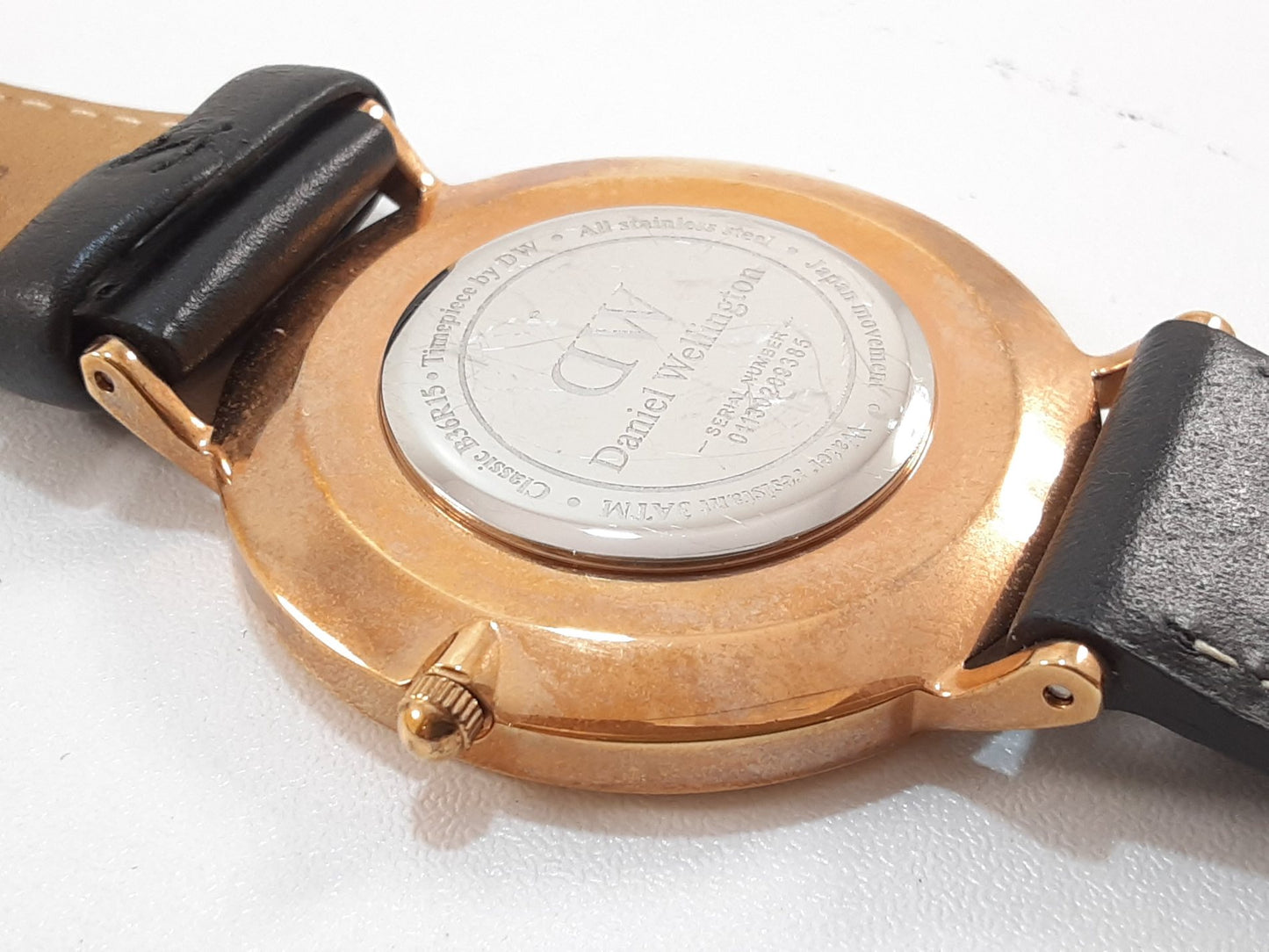 ダニエル ウェリントン Daniel Wellington 36mm ユニセックス 腕時計 B36R15 黒 ブラック SS レザー アナログ クォーツ QZ ウォッチ DW ボーイズ メンズ レディース 【中古】【送料無料】 ht5518