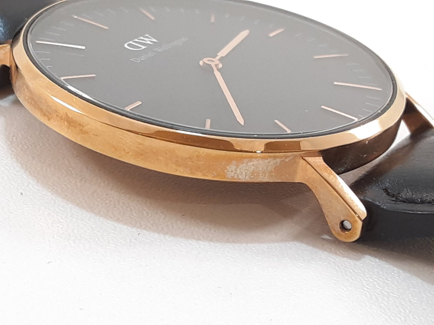 ダニエル ウェリントン Daniel Wellington 36mm ユニセックス 腕時計 B36R15 黒 ブラック SS レザー アナログ クォーツ QZ ウォッチ DW ボーイズ メンズ レディース 【中古】【送料無料】 ht5518