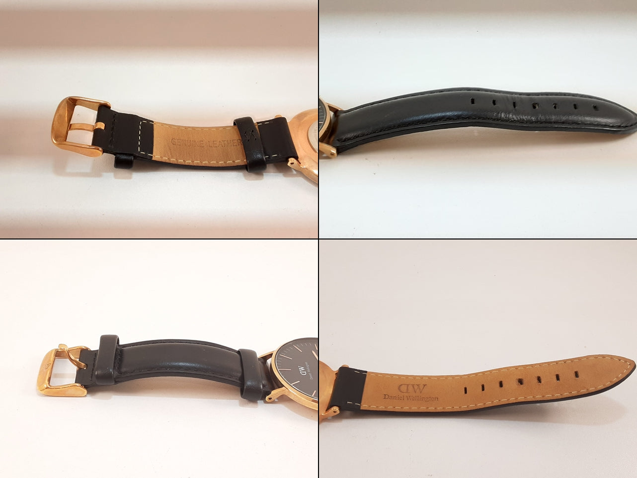 ダニエル ウェリントン Daniel Wellington 36mm ユニセックス 腕時計 B36R15 黒 ブラック SS レザー アナログ クォーツ QZ ウォッチ DW ボーイズ メンズ レディース 【中古】【送料無料】 ht5518