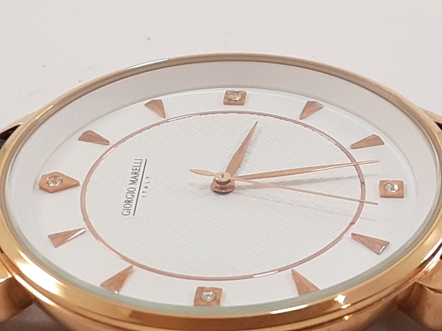 ジョルジョ マレリー GIORGIO MARELLI メンズ 腕時計 白 黒 ホワイト ブラック SS レザー アナログ クォーツ QZ ウォッチ 【中古】【送料無料】 ht5522