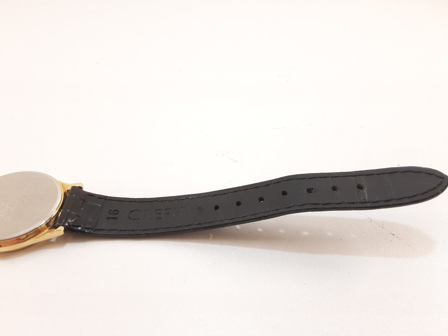 ニバダ Nivada ユニセックス ボーイズ 腕時計 N-94091M ゴールド ブラック 黒 SS レザー ブレス アナログ クォーツ QZ ウォッチ メンズ レディース 【中古】【送料無料】 ht5523