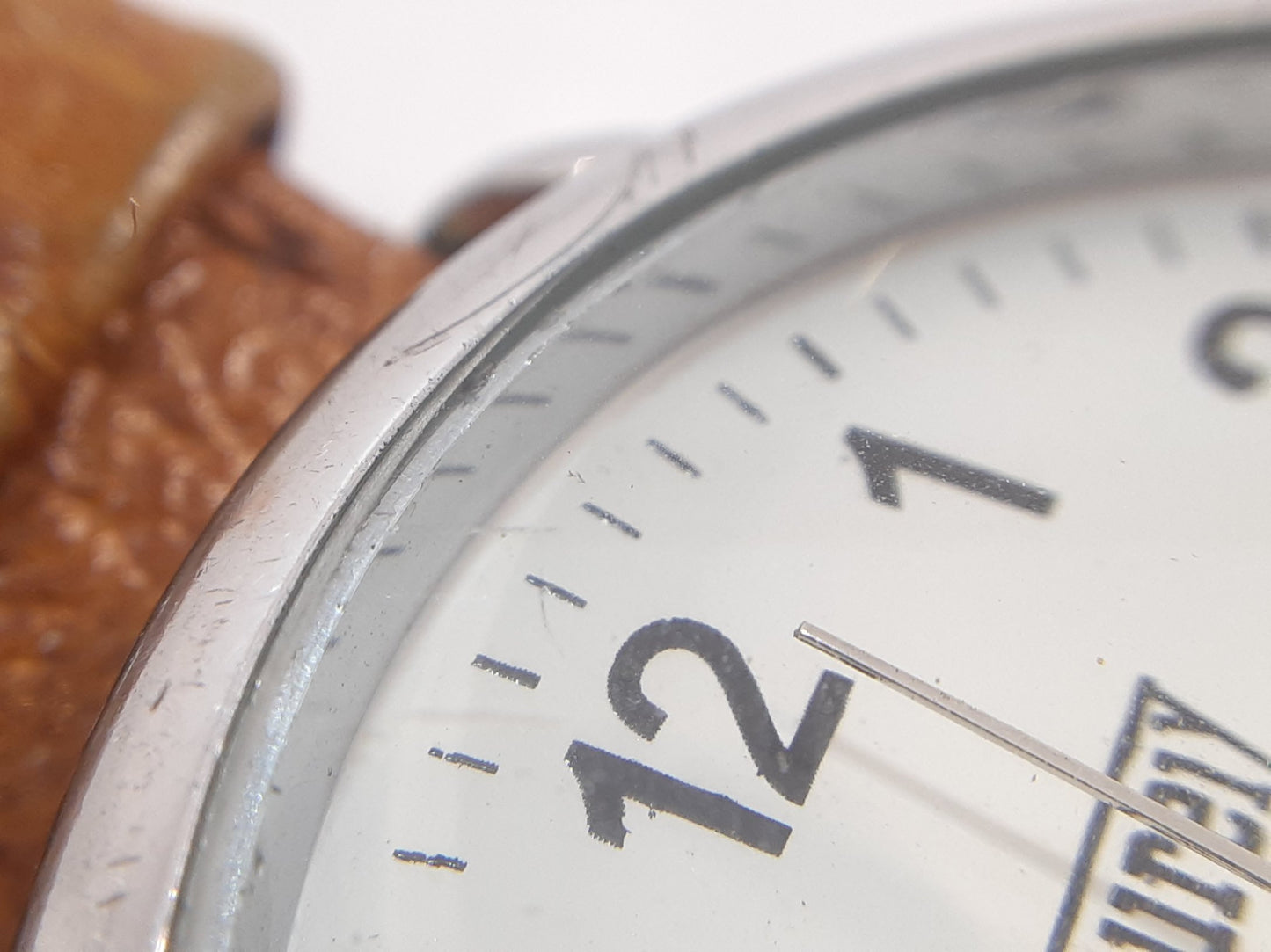 フィーチャリー Featurely メンズ 腕時計 白 茶 ホワイト ブラウン SS レザー ブレス アナログ クォーツ QZ ウォッチ 【中古】【送料無料】 ht5524