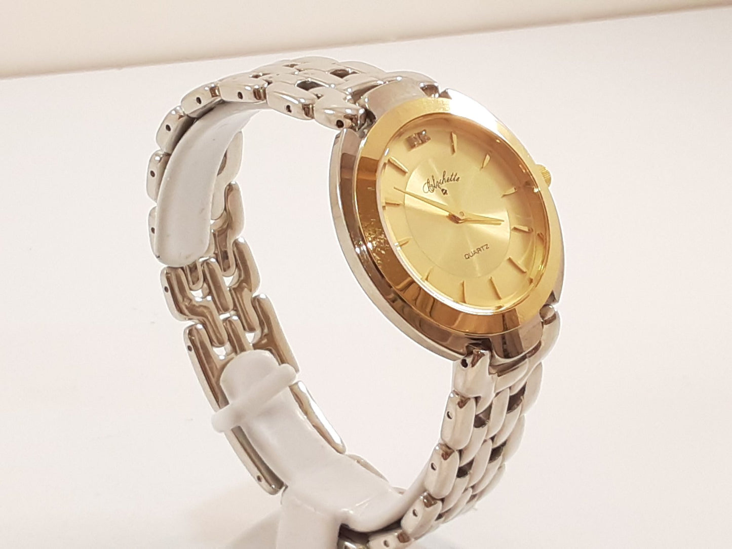 クロシェット Clochette ユニセックス ボーイズ 腕時計 OCM-047 ゴールド シルバー SS ブレス アナログ クォーツ QZ ウォッチ メンズ レディース 【中古】【送料無料】 ht5525