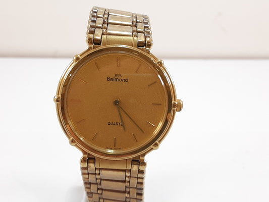 ベルモンド Belmond ユニセックス 腕時計 C761 ゴールド SS GP ブレス アナログ クォーツ QZ ウォッチ メンズ レディース 【中古】【送料無料】 ht5526