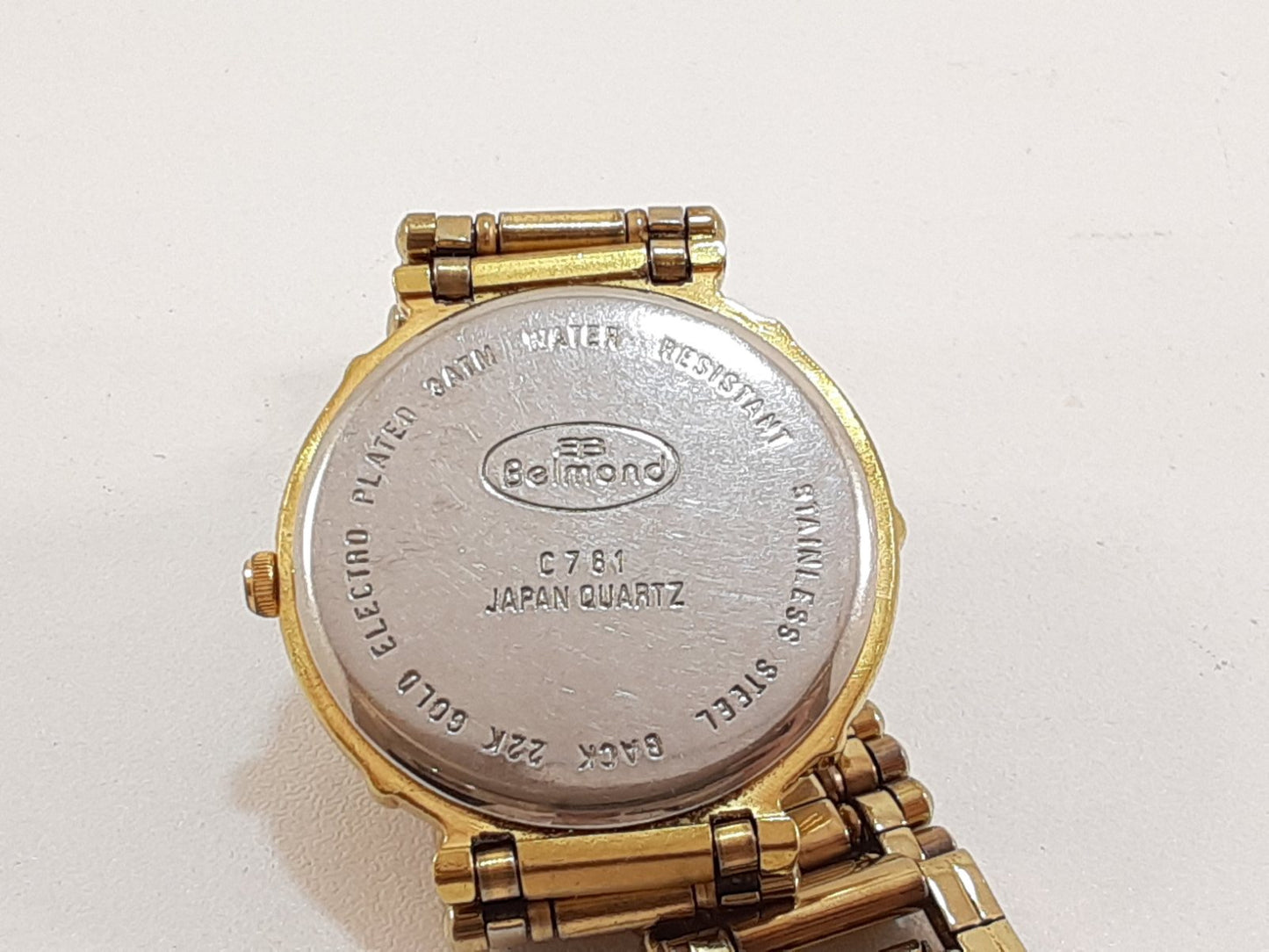 ベルモンド Belmond ユニセックス 腕時計 C761 ゴールド SS GP ブレス アナログ クォーツ QZ ウォッチ メンズ レディース 【中古】【送料無料】 ht5526