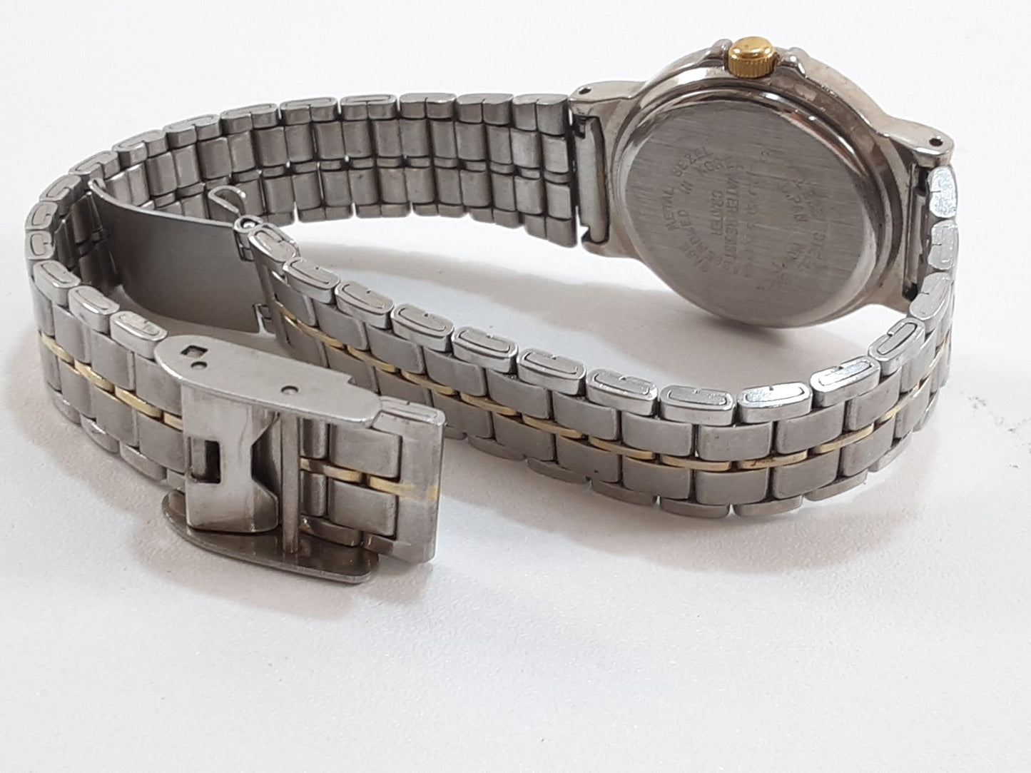 アウディ Audi クアトロ レディース 腕時計 L-02 アイボリー ゴールド シルバー SS ブレス アナログ クォーツ QZ ウォッチ QUATTRO 【中古】【送料無料】 ht5530