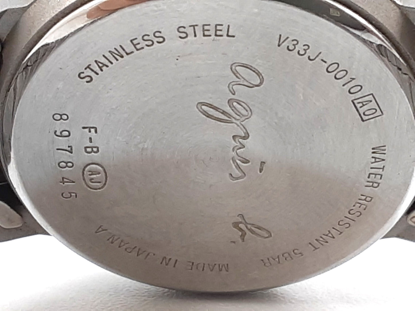 アニエスベー agnes b. レディース 腕時計 デイデイト V33J-0010 黒 ブラック シルバー SS ブレス アナログ クォーツ QZ ウォッチ  【中古】【送料無料】 ht5538