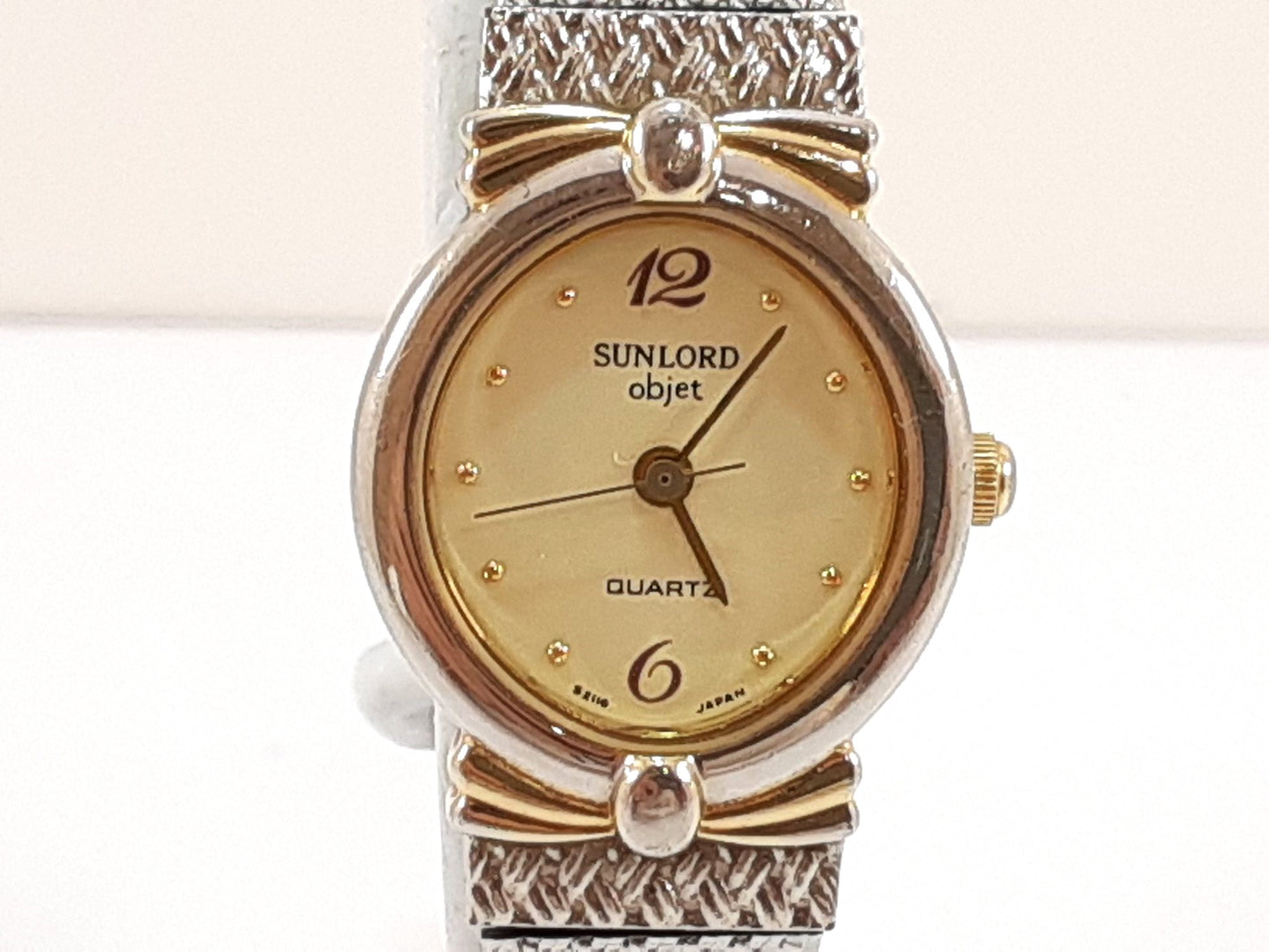 サンロード SUNLORD レディース 腕時計 S2116 アイボリー シルバー SS アナログ クォーツ QZ ウォッチ 【中古】【送料無料】 ht5543