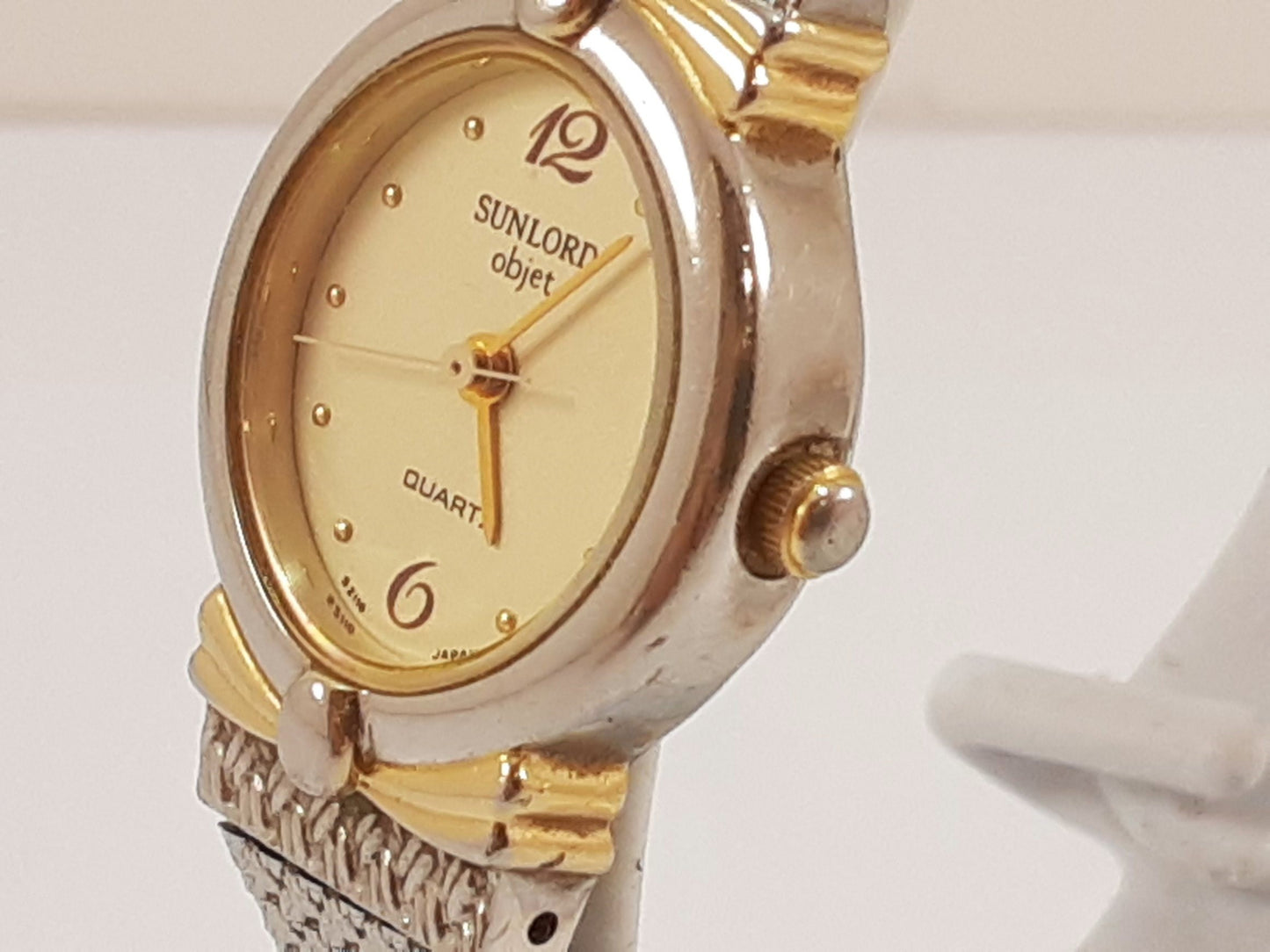 サンロード SUNLORD レディース 腕時計 S2116 アイボリー シルバー SS アナログ クォーツ QZ ウォッチ 【中古】【送料無料】 ht5543