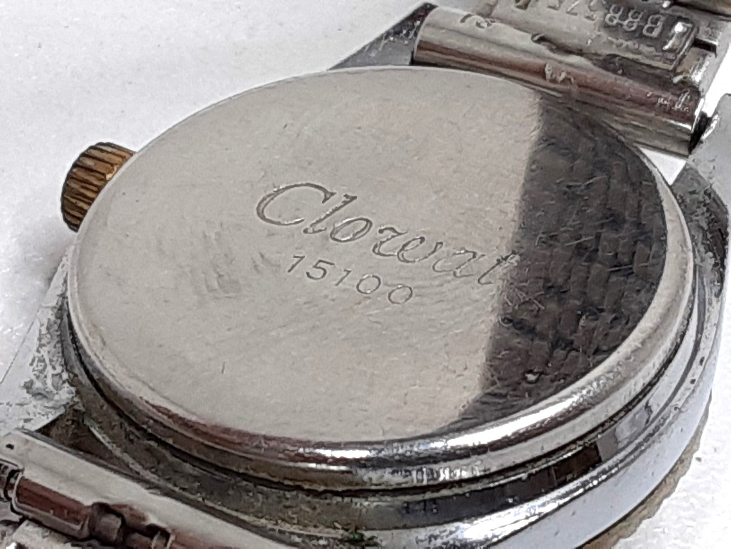 クロワット CLOWAT レディース 腕時計 デイト 15100 ゴールド シルバー SS GP ブレス アナログ クォーツ QZ ウォッチ 【中古】【送料無料】 ht5544