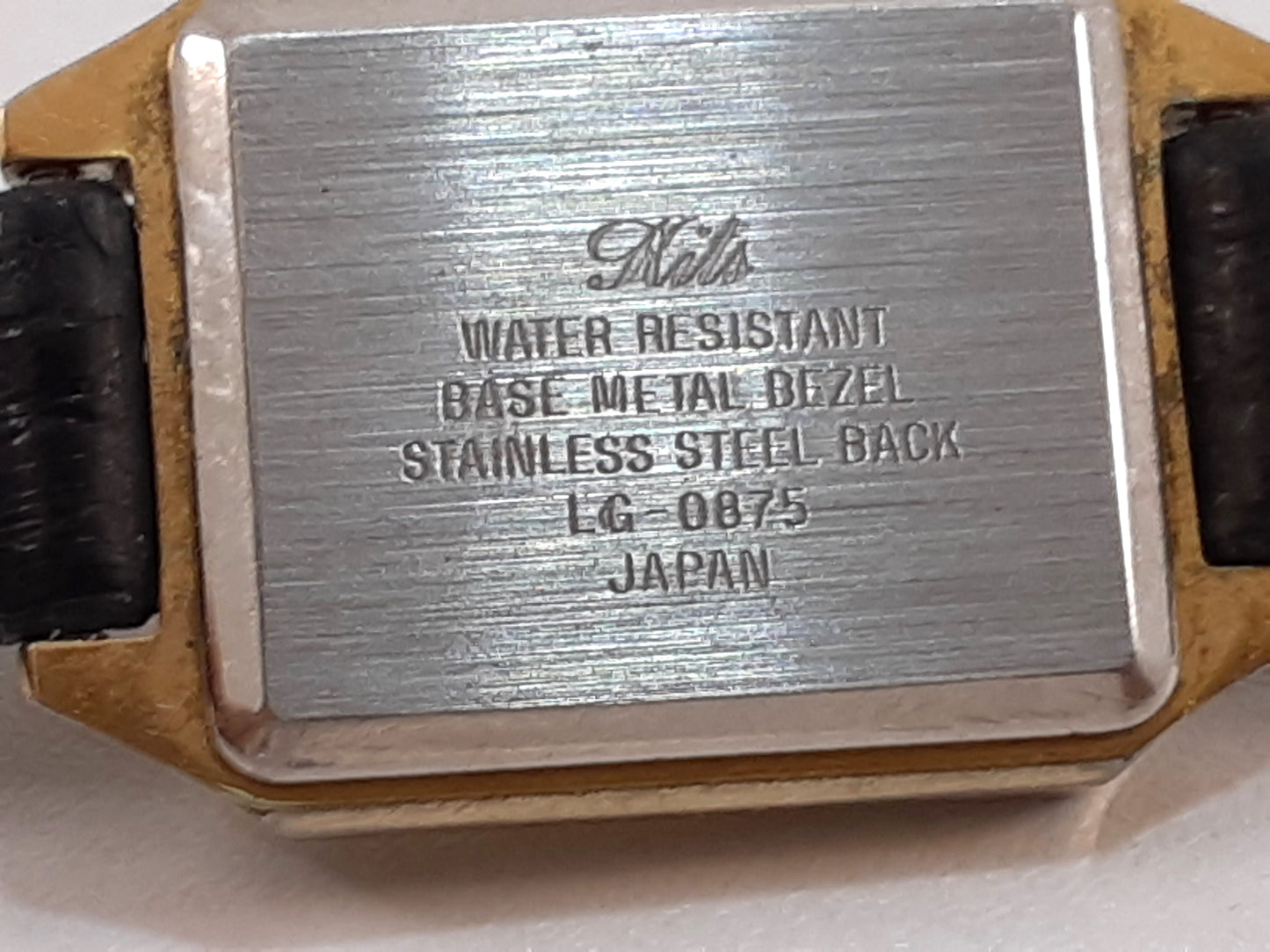 Kits レディース 腕時計 LG-0875 スクエア アイボリー ブラック 黒 SS レザー アナログ クォーツ QZ ウォッチ 【中古】【送料無料】 ht5545