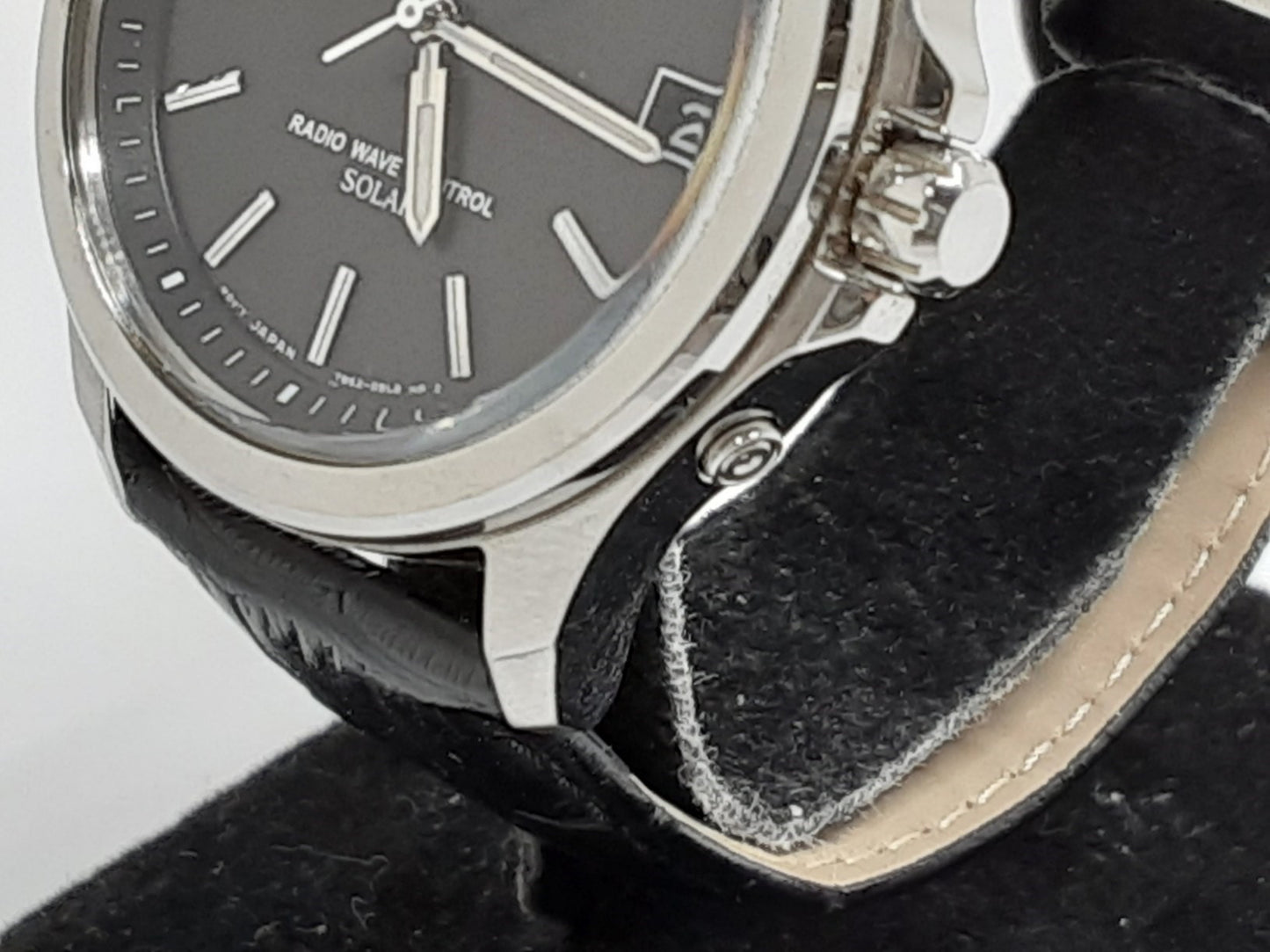 セイコー SEIKO アルバ ソーラー 電波 メンズ 腕時計 デイト 7B52-0AT0 黒 ブラック シルバー SS ブレス アナログ クォーツ QZ  ウォッチ ALBA 【中古】【送料無料】 ht5548