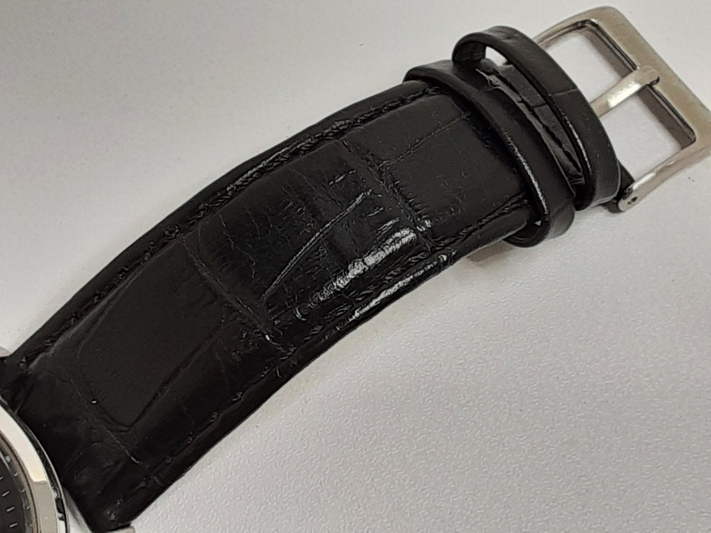 セイコー SEIKO アルバ ソーラー 電波 メンズ 腕時計 デイト 7B52-0AT0 黒 ブラック シルバー SS ブレス アナログ クォーツ QZ  ウォッチ ALBA 【中古】【送料無料】 ht5548