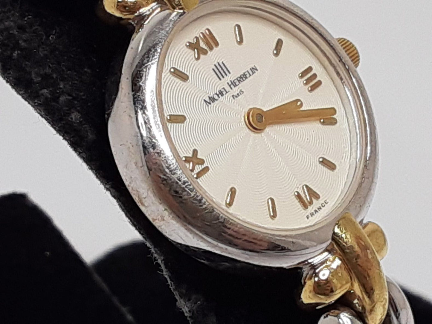 ミッシェル エルブラン MICHEL HERBELIN レディース 腕時計 白 ホワイト シルバー ゴールド SS GP ブレス アナログ クォーツ QZ ウォッチ 【中古】【送料無料】 ht5551