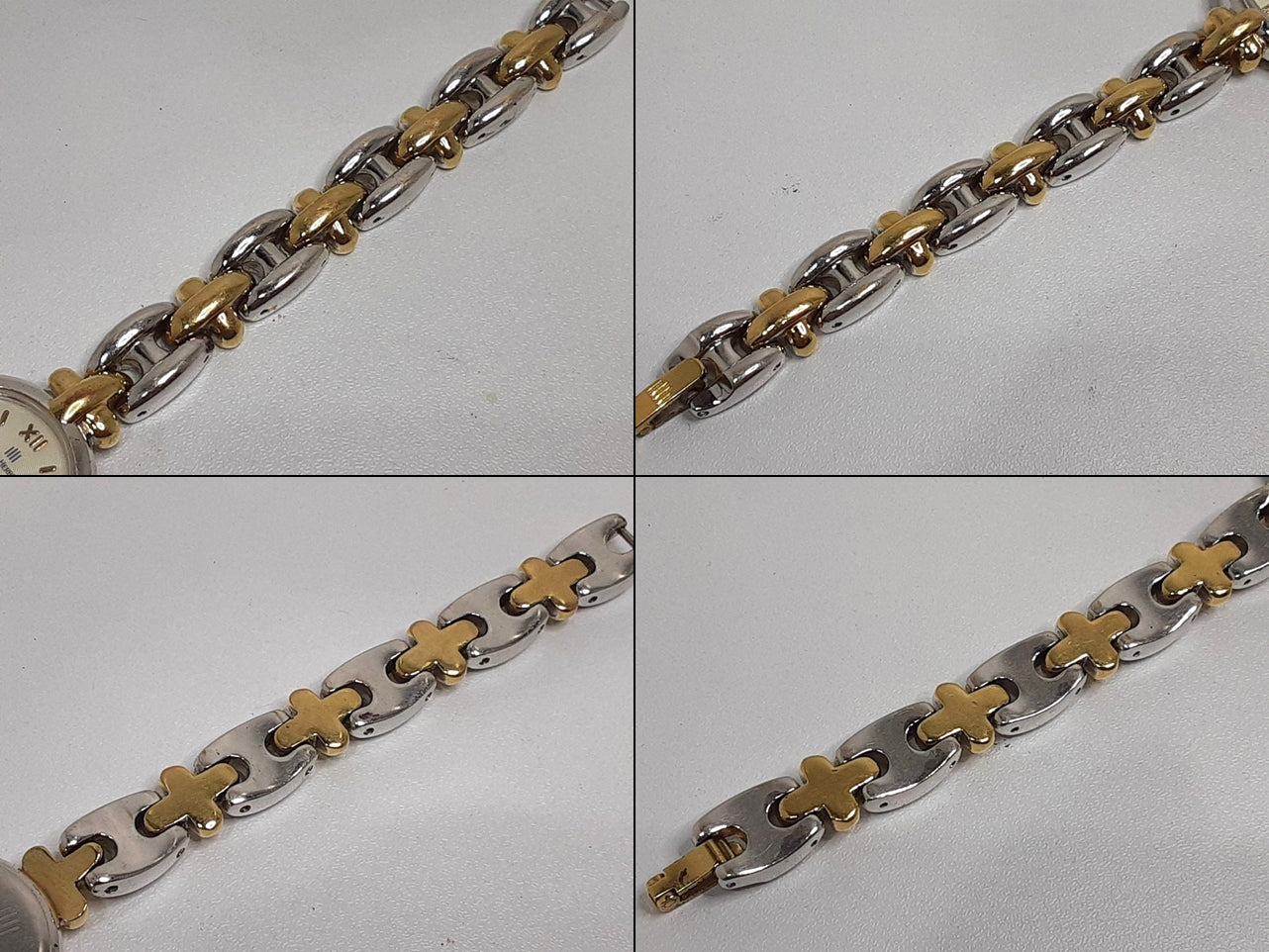 ミッシェル エルブラン MICHEL HERBELIN レディース 腕時計 白 ホワイト シルバー ゴールド SS GP ブレス アナログ クォーツ QZ ウォッチ 【中古】【送料無料】 ht5551