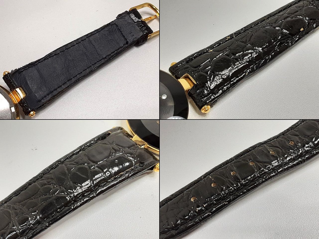 Crystal 1 レディース 腕時計 黒 ブラック SS レザーブレス アナログ クォーツ QZ ファッション ウォッチ クリスタル 【中古】【送料無料】 ht5553