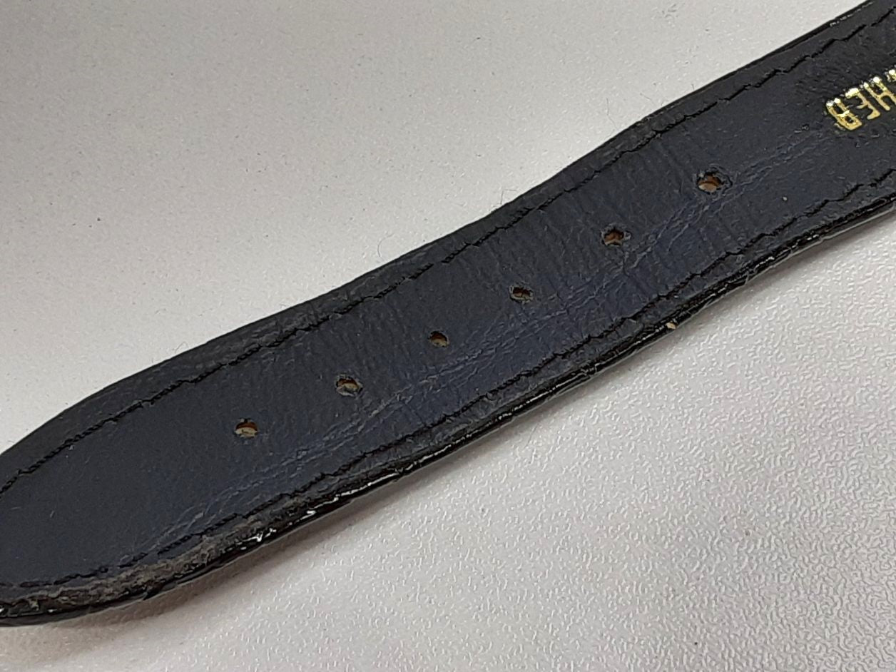 Crystal 1 レディース 腕時計 黒 ブラック SS レザーブレス アナログ クォーツ QZ ファッション ウォッチ クリスタル 【中古】【送料無料】 ht5553