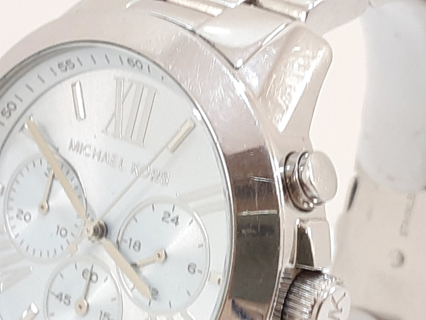 マイケルコース MICHAEL KORS クロノグラフ 腕時計 デイト MK6339 水色 ライト ブルー シルバー SS ブレス アナログ クォーツ QZ ウォッチ メンズ レディース 【中古】【送料無料】 ht5556