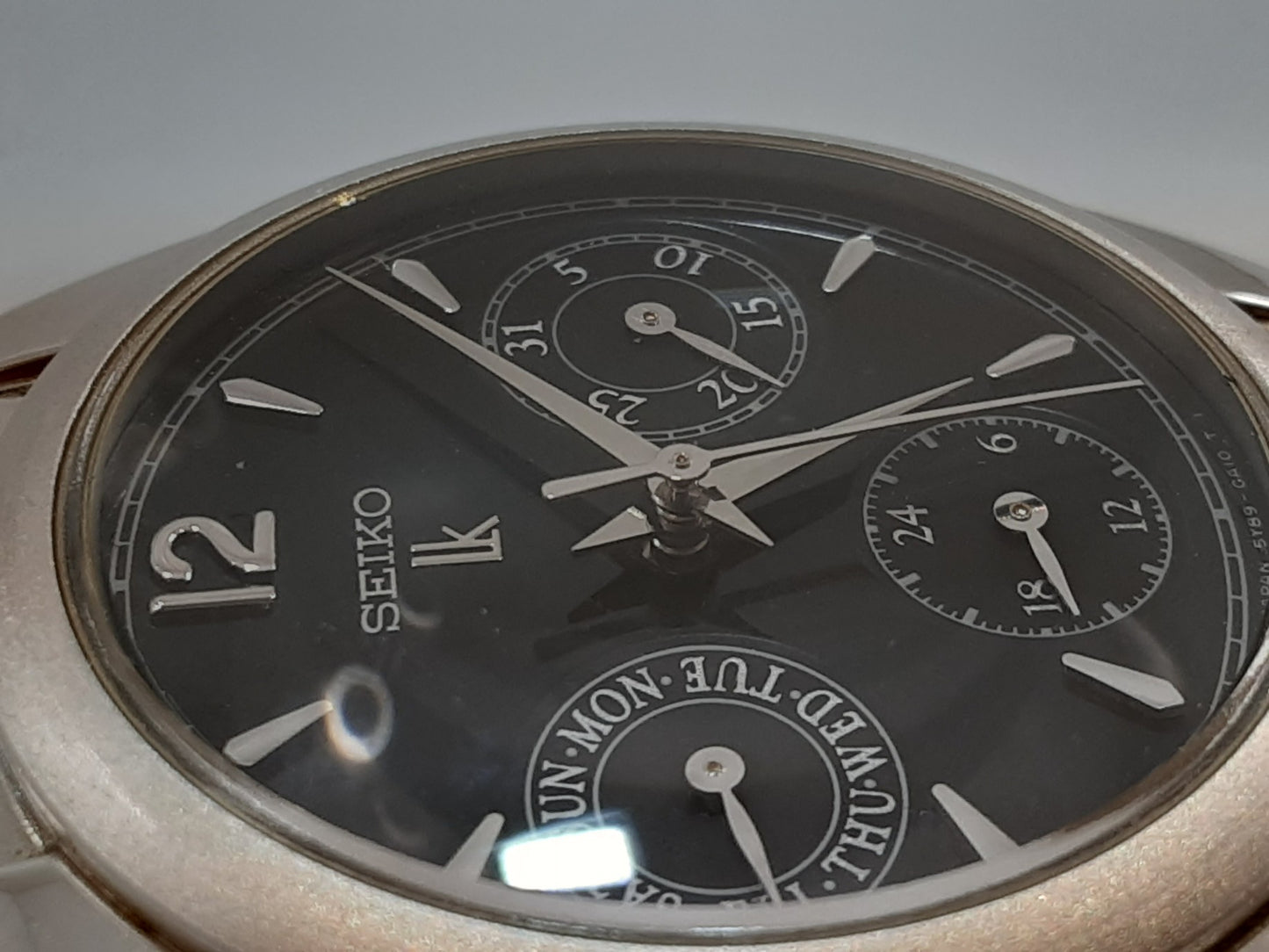 セイコー SEIKO ルキア レディース 腕時計 5Y89-0A10 黒 ブラック シルバー SS ブレス トリプル カレンダー アナログ クォーツ QZ ウォッチ LUKIA デイデイト 【中古】【送料無料】ht5557