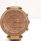 マイケルコース MICHAEL KORS パーカー クロノグラフ レディース 腕時計 デイト MK5538 ピンク ローズ ゴールド ブラウン 茶 SS GP アナログ クォーツ QZ ウォッチ PARKER 【中古】【送料無料】 ht5558