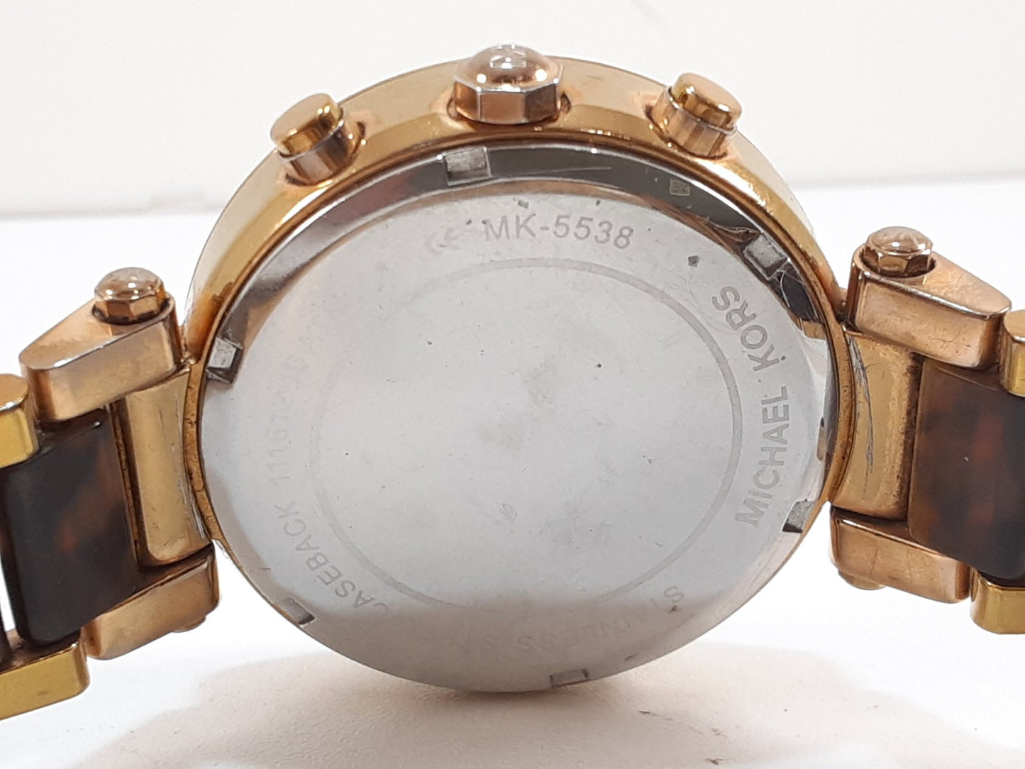 マイケルコース MICHAEL KORS パーカー クロノグラフ レディース 腕時計 デイト MK5538 ピンク ローズ ゴールド ブラウン 茶 SS GP アナログ クォーツ QZ ウォッチ PARKER 【中古】【送料無料】 ht5558