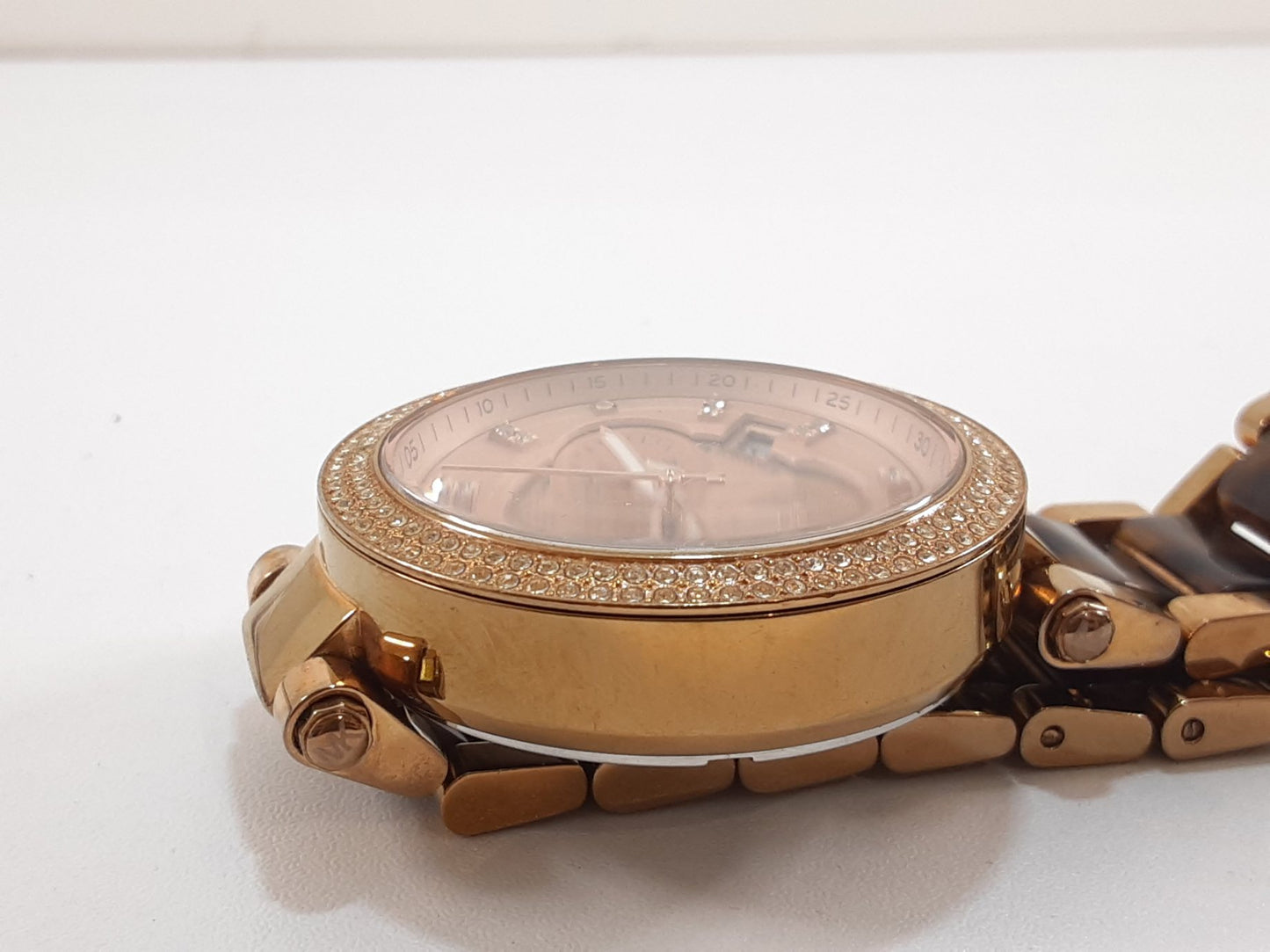 マイケルコース MICHAEL KORS パーカー クロノグラフ レディース 腕時計 デイト MK5538 ピンク ローズ ゴールド ブラウン 茶 SS GP アナログ クォーツ QZ ウォッチ PARKER 【中古】【送料無料】 ht5558